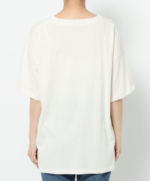 LOWRYS FARM（ローリーズファーム）の「ＮＥＷＳ　ＰＡＰＥＲ　ＴＥＥ　 576808（Tシャツ/カットソー・レディース・チャコールグレー/ホワイト/ブルー・FREE）」の15枚目の写真