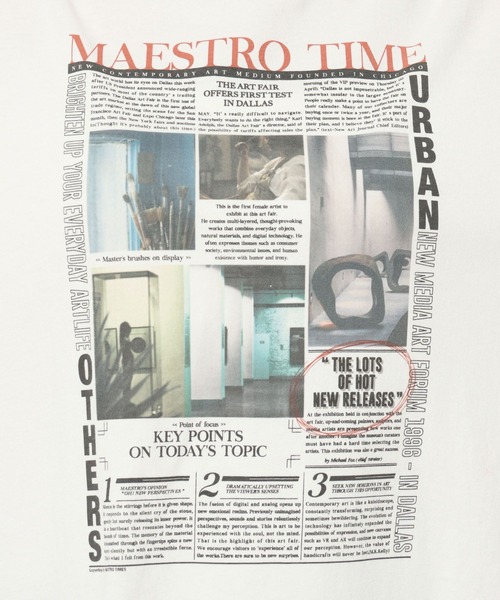 LOWRYS FARM（ローリーズファーム）の「ＮＥＷＳ　ＰＡＰＥＲ　ＴＥＥ　 576808（Tシャツ/カットソー・レディース・チャコールグレー/ホワイト/ブルー・FREE）」の20枚目の写真