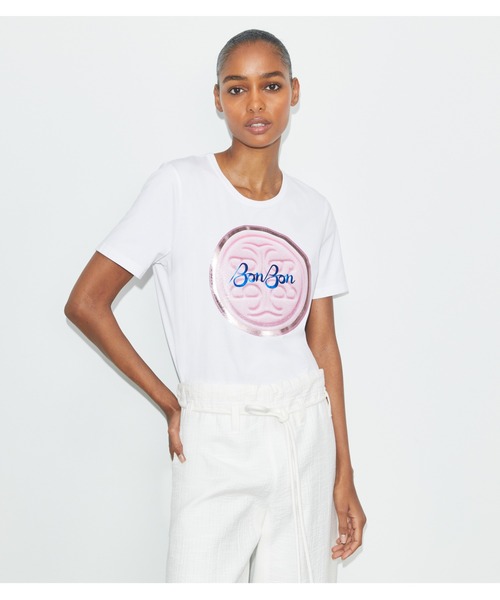 TORY BURCH x BonBon 国内買付 キャンディ ロゴ Tシャツ TB x BonBon Candy Logo T-Shirt: Women's Clothing | Tops