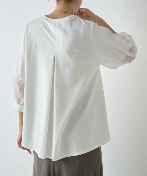 SallyLunn(サリーラン)の「ポイントシアー7部袖トップス(Tシャツ/カットソー・レディース・ブラック/ホワイト・MEDIUM/LARGE)」の10枚目の写真