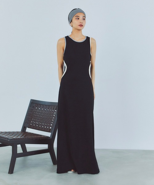 LIENCOEUR（リアンクール）の「バイカラーデザインワンピース（ワンピース・レディース・ブラウン/ブラック/グレー・FREE）」の6枚目の写真