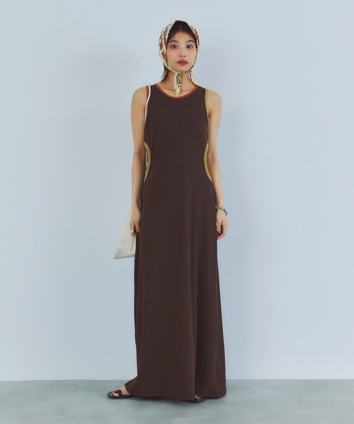 LIENCOEUR（リアンクール）の「バイカラーデザインワンピース（ワンピース・レディース・ブラウン/ブラック/グレー・FREE）」の13枚目の写真