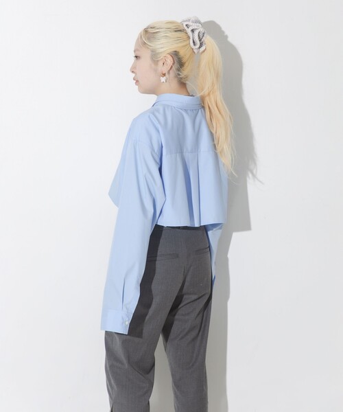 Ray BEAMS(レイビームス)の「Wカラー レイヤード シャツ(シャツ/ブラウス・レディース・サックスブルー/ホワイト・ONE SIZE)」の14枚目の写真