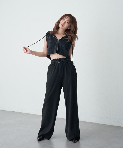 RAY CASSIN(レイカズン)の「フード付きノースリZIPパーカー(Tシャツ/カットソー・レディース・ブラック/グレー/ホワイト系その他・FREE)」の21枚目の写真