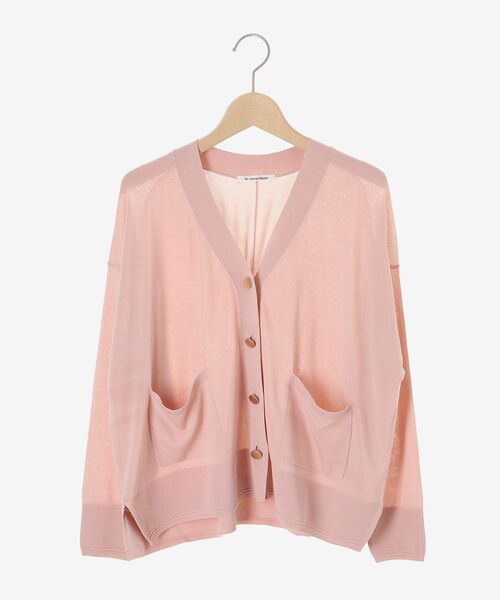le.coeur blanc（ルクールブラン）の「《手洗い可能》ハイゲージワイドVネックカーディガン（カーディガン/ボレロ・レディース・グレイッシュベージュ/ブルー/ブラウン/ピンク・38）」の19枚目の写真