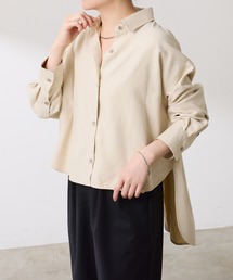 COLLAGE GALLARDAGALANTE（コラージュガリャルダガランテ）の「スエードタッチバックロングシャツ/セットアップ可（シャツ/ブラウス）」