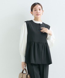 Petitjo（プッチージョ）の「小さいサイズ　【レディーススーツ】ペプラムベスト (セットアップ対応・上下別売り)　低身長さん・小柄女性（スーツセット）」