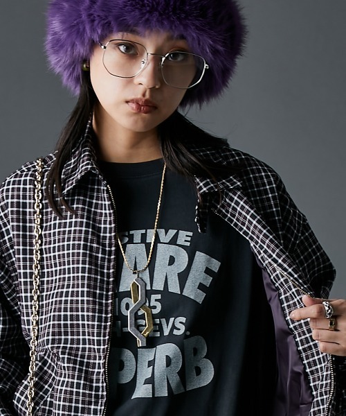 GEVS.(ジェイヴィス)の「チェックブルゾン<大きいサイズ有>GEVS.(ブルゾン・レディース・ブラック系/ブラウン系・5L/4L/3L/LL/L/M)」の12枚目の写真