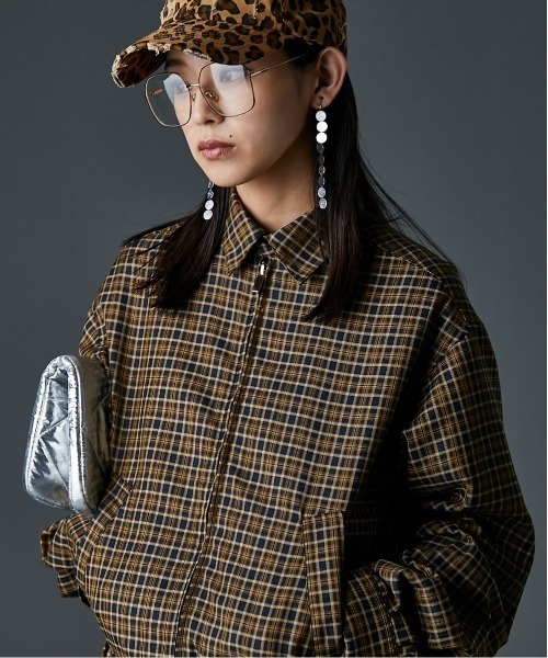 GEVS.(ジェイヴィス)の「チェックブルゾン<大きいサイズ有>GEVS.(ブルゾン・レディース・ブラック系/ブラウン系・5L/4L/3L/LL/L/M)」の15枚目の写真