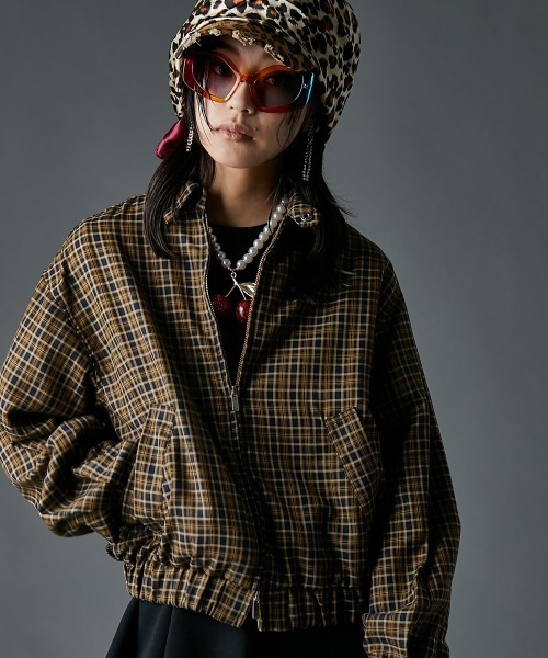 GEVS.(ジェイヴィス)の「チェックブルゾン<大きいサイズ有>GEVS.(ブルゾン・レディース・ブラック系/ブラウン系・5L/4L/3L/LL/L/M)」の17枚目の写真