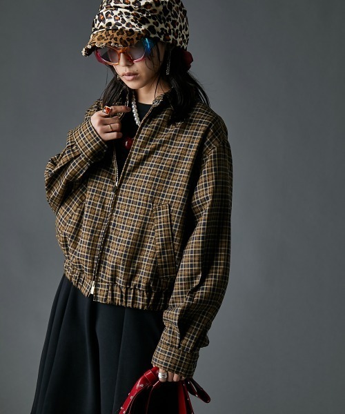 GEVS.(ジェイヴィス)の「チェックブルゾン<大きいサイズ有>GEVS.(ブルゾン・レディース・ブラック系/ブラウン系・5L/4L/3L/LL/L/M)」の18枚目の写真