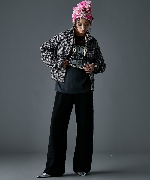 GEVS.(ジェイヴィス)の「チェックブルゾン<大きいサイズ有>GEVS.(ブルゾン・レディース・ブラック系/ブラウン系・5L/4L/3L/LL/L/M)」の22枚目の写真