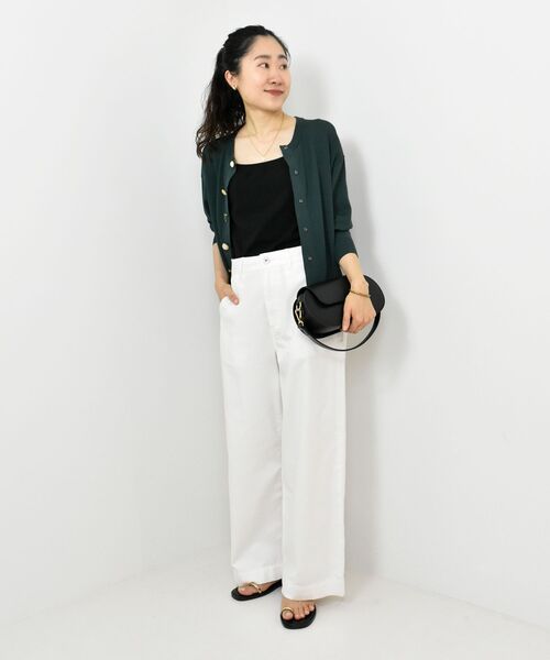 le.coeur blanc（ルクールブラン）の「TORRAZZO DONNA ビジューカーディガン（カーディガン/ボレロ・レディース・ブラウン/グリーン/ライトベージュ・38）」の11枚目の写真