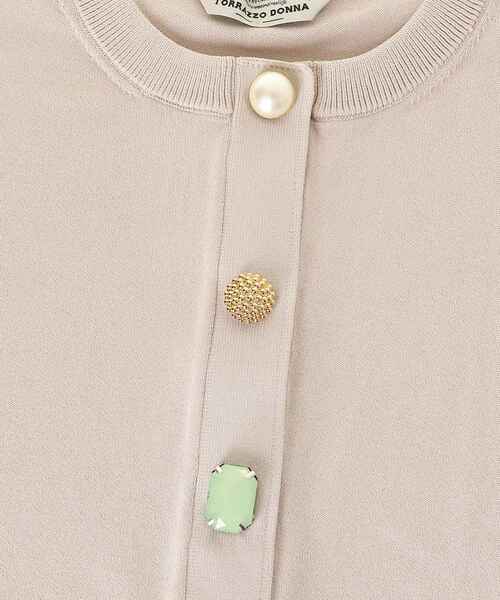 le.coeur blanc（ルクールブラン）の「TORRAZZO DONNA ビジューカーディガン（カーディガン/ボレロ・レディース・ブラウン/グリーン/ライトベージュ・38）」の15枚目の写真