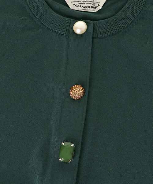 le.coeur blanc（ルクールブラン）の「TORRAZZO DONNA ビジューカーディガン（カーディガン/ボレロ・レディース・ブラウン/グリーン/ライトベージュ・38）」の14枚目の写真