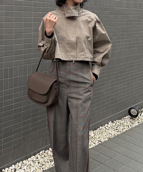 EDITA.（エディータ）の「Round pocket hand bag コンパクト / ペットボトル収納可（ハンドバッグ・レディース・オリーブ/ブラック・FREE）」の4枚目の写真