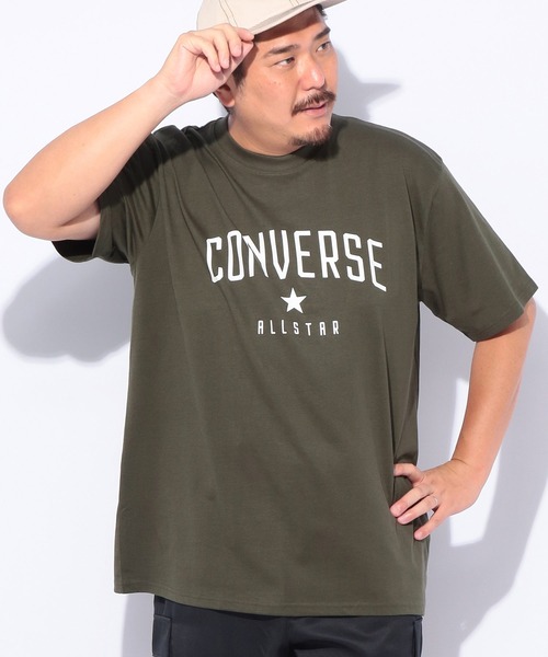 CONVERSE(コンバース)の「CONVERSE (コンバース) フロントプリント 半袖Tシャツ(Tシャツ/カットソー・メンズ・ホワイト/カーキ/ブラック/ブルー・5L/4L/3L)」の3枚目の写真