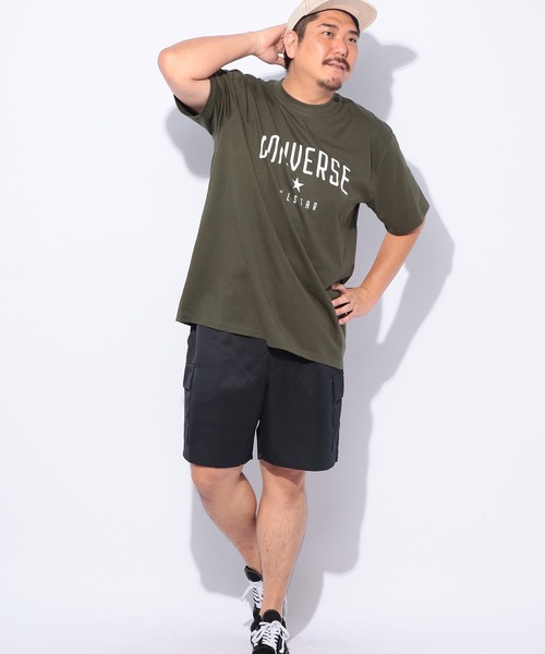 CONVERSE(コンバース)の「CONVERSE (コンバース) フロントプリント 半袖Tシャツ(Tシャツ/カットソー・メンズ・ホワイト/カーキ/ブラック/ブルー・5L/4L/3L)」の15枚目の写真
