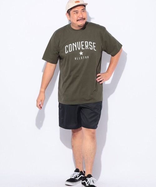 CONVERSE(コンバース)の「CONVERSE (コンバース) フロントプリント 半袖Tシャツ(Tシャツ/カットソー・メンズ・ホワイト/カーキ/ブラック/ブルー・5L/4L/3L)」の16枚目の写真