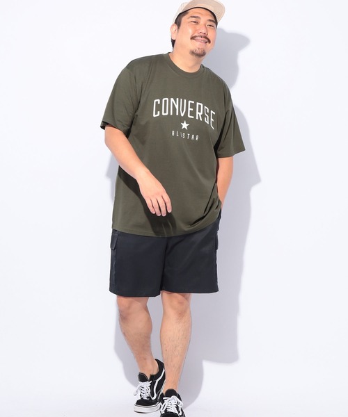 CONVERSE(コンバース)の「CONVERSE (コンバース) フロントプリント 半袖Tシャツ(Tシャツ/カットソー・メンズ・ホワイト/カーキ/ブラック/ブルー・5L/4L/3L)」の17枚目の写真