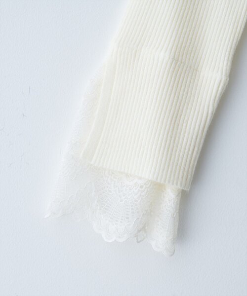 natural couture（ナチュラルクチュール）の「袖口レースもちもちリブタートル（ニット/セーター・レディース・ベージュ系その他/ピンク/ブラック/サックスブルー/ブラック系その他/チャコールグレー/オフホワイト・FREE）」の15枚目の写真