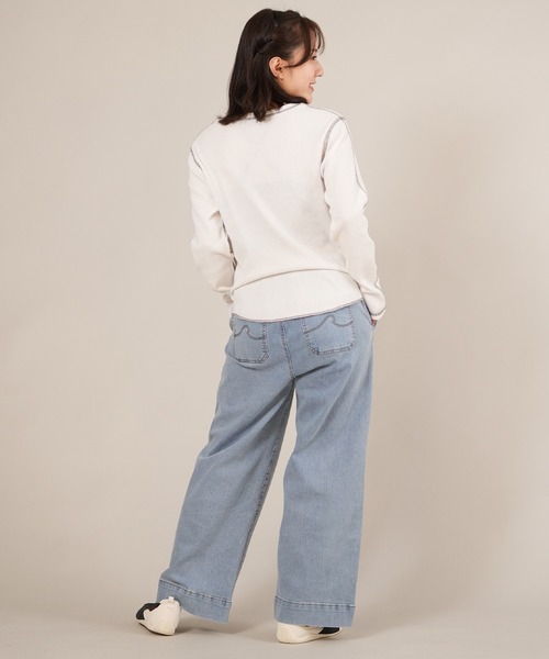 ムラサキスポーツ(ムラサキスポーツ)の「RIKKA FEMME/リッカファム サーマルロンT RF25FW04(Tシャツ/カットソー・レディース・ネイビー/ホワイト/カーキ・M/L/S/M)」の14枚目の写真