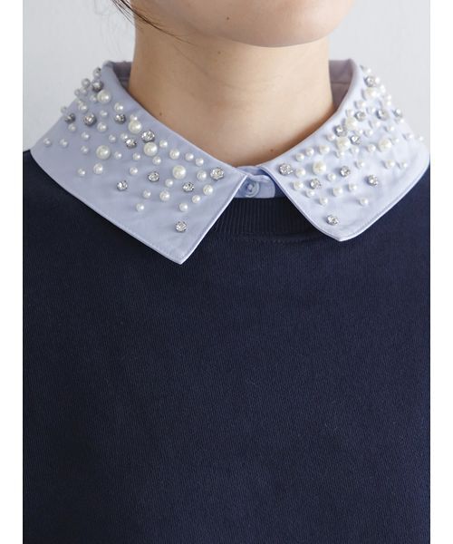 USAGI ONLINE/ZOZOTOWN限定】ビジュー衿スウェット（スウェット