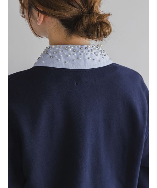 USAGI ONLINE/ZOZOTOWN限定】ビジュー衿スウェット（スウェット