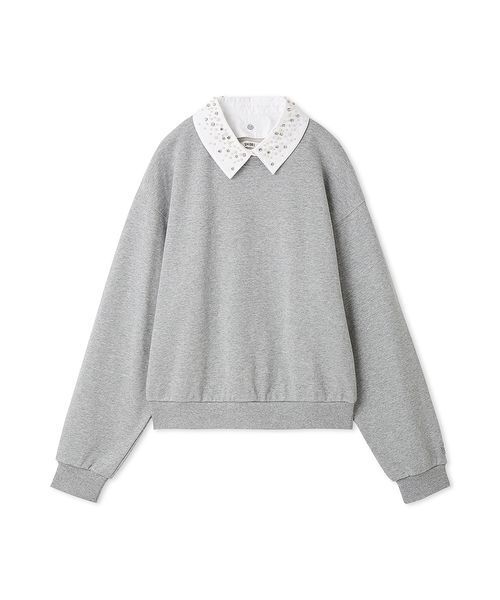 USAGI ONLINE/ZOZOTOWN限定】ビジュー衿スウェット（スウェット