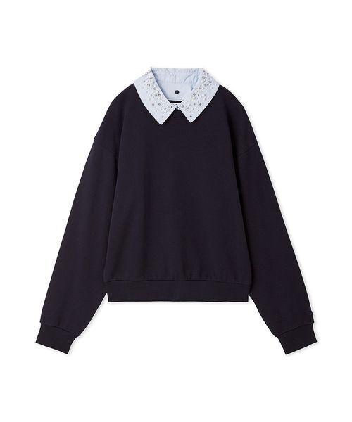 セール】【USAGI ONLINE/ZOZOTOWN限定】ビジュー衿スウェット