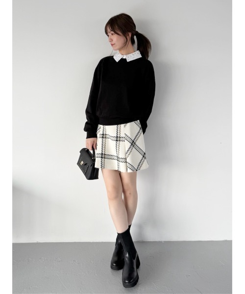 USAGI ONLINE/ZOZOTOWN限定】ビジュー衿スウェット（スウェット