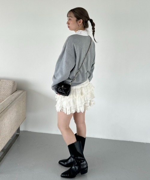 USAGI ONLINE/ZOZOTOWN限定】ビジュー衿スウェット（スウェット