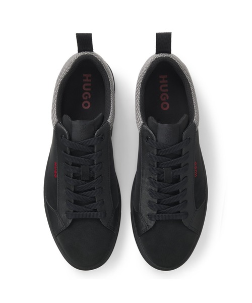 HUGO(ヒューゴ)の「フェイクヌバック スニーカー メッシュカラー(スニーカー・メンズ・ブラック・45/44/42/40/43/41/39)」の6枚目の写真