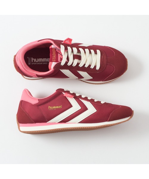 hummel（ヒュンメル）の「hummel/ヒュンメル STADION NYLON（スニーカー・レディース・グリーン/レッド・23cm/24cm/25cm/25.5cm/26.5cm/27cm/28cm/22.5cm）」の2枚目の写真