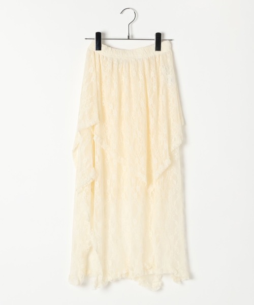 3.3 Field Trip （3.3フィールドトリップ）の「3.3 Field Trip／レースイレヘムレスカート（スカート・レディース・ブラック/アイボリー・FREE）」の10枚目の写真