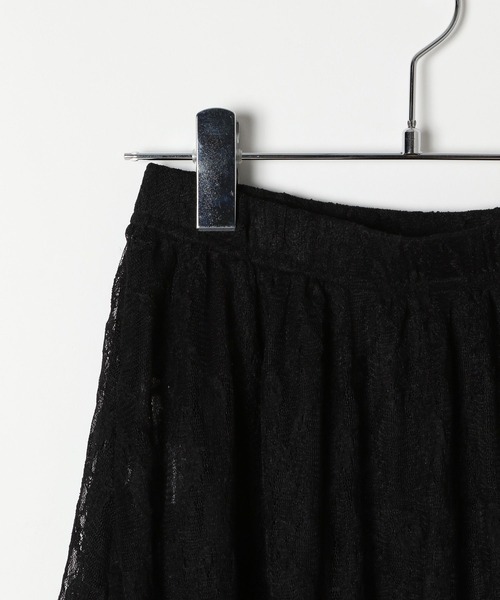3.3 Field Trip （3.3フィールドトリップ）の「3.3 Field Trip／レースイレヘムレスカート（スカート・レディース・ブラック/アイボリー・FREE）」の6枚目の写真