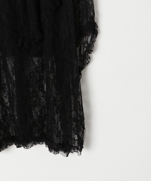 3.3 Field Trip （3.3フィールドトリップ）の「3.3 Field Trip／レースイレヘムレスカート（スカート・レディース・ブラック/アイボリー・FREE）」の5枚目の写真