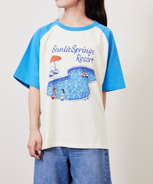 Fluffy BROTHERS（フラッフィーブラザーズ）の「ラグランTシャツ（大人サイズ）（Tシャツ/カットソー・レディース・イエロー/オフホワイト・M/L/XL）」の4枚目の写真
