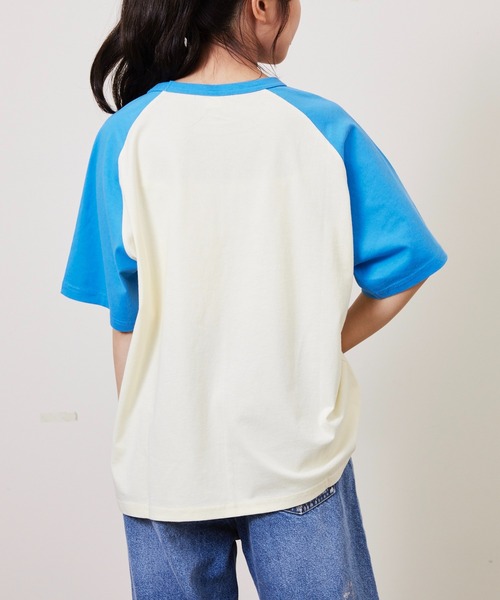 Fluffy BROTHERS（フラッフィーブラザーズ）の「ラグランTシャツ（大人サイズ）（Tシャツ/カットソー・レディース・イエロー/オフホワイト・M/L/XL）」の3枚目の写真