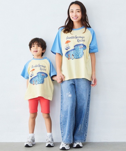 Fluffy BROTHERS（フラッフィーブラザーズ）の「ラグランTシャツ（大人サイズ）（Tシャツ/カットソー・レディース・イエロー/オフホワイト・M/L/XL）」の7枚目の写真