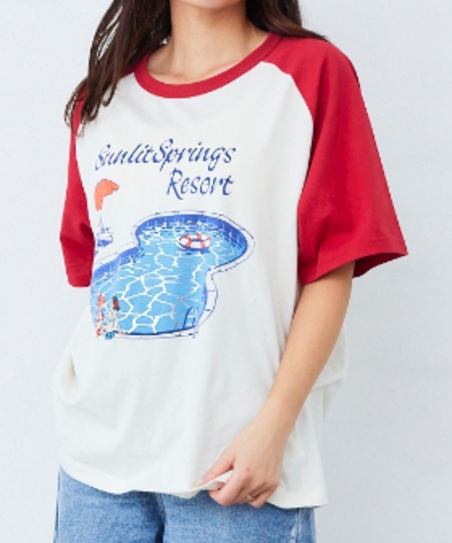 Fluffy BROTHERS（フラッフィーブラザーズ）の「ラグランTシャツ（大人サイズ）（Tシャツ/カットソー・レディース・イエロー/オフホワイト・M/L/XL）」の9枚目の写真