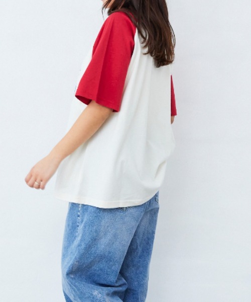 Fluffy BROTHERS（フラッフィーブラザーズ）の「ラグランTシャツ（大人サイズ）（Tシャツ/カットソー・レディース・イエロー/オフホワイト・M/L/XL）」の10枚目の写真