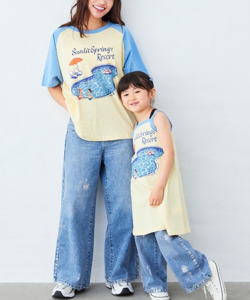 Fluffy BROTHERS（フラッフィーブラザーズ）の「ラグランTシャツ（大人サイズ）（Tシャツ/カットソー・レディース・イエロー/オフホワイト・M/L/XL）」の6枚目の写真
