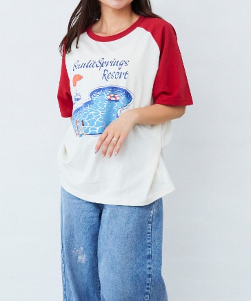 Fluffy BROTHERS（フラッフィーブラザーズ）の「ラグランTシャツ（大人サイズ）（Tシャツ/カットソー・レディース・イエロー/オフホワイト・M/L/XL）」の11枚目の写真