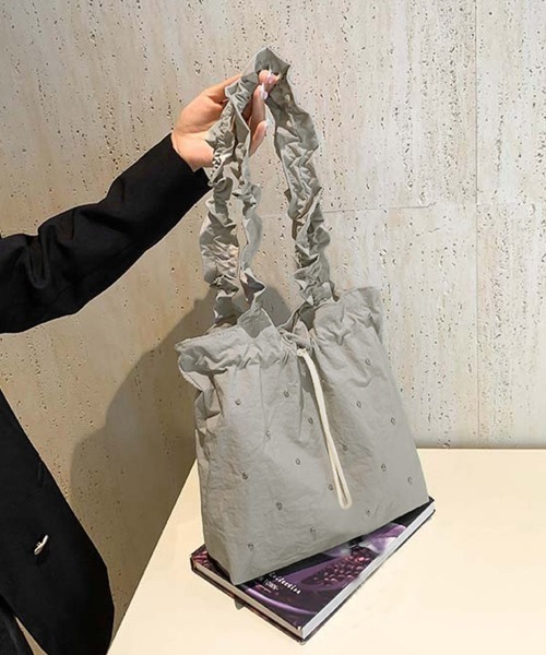 Miniministore(ミニミニストア)の「ギャザートートバッグ 巾着型トート大容量(トートバッグ・レディース・ピンク/グレー/ブラック/アイボリー・FREE)」の20枚目の写真