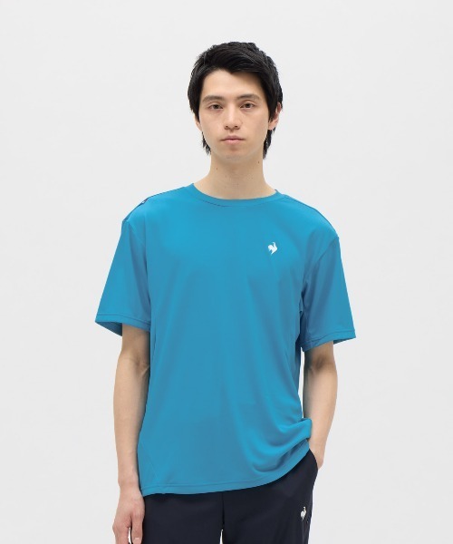 le coq sportif(ルコックスポルティフ)の「【ルコックスポルティフ】吸汗速乾/ストレッチ/UVカット半袖Tシャツ(Tシャツ/カットソー・メンズ・ネイビー/ブルー/ホワイト・L/M/XL/XXL/S)」の3枚目の写真