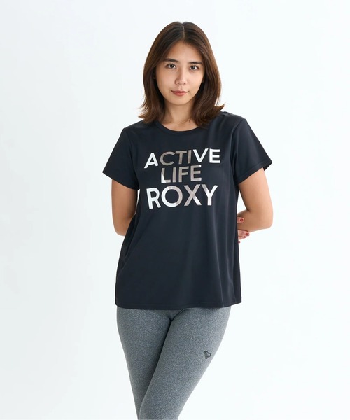 ROXY(ロキシー)の「ACTIVE LIFE TEE/ロキシー水陸両用速乾UVケアフロントプリント半袖Tシャツ(水着)(Tシャツ/カットソー・レディース・ブラック/ミント/グレー/ホワイト・LARGE/MEDIUM/SMALL)」の12枚目の写真