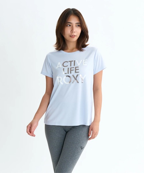 ROXY(ロキシー)の「ACTIVE LIFE TEE/ロキシー水陸両用速乾UVケアフロントプリント半袖Tシャツ(水着)(Tシャツ/カットソー・レディース・ブラック/ミント/グレー/ホワイト・LARGE/MEDIUM/SMALL)」の15枚目の写真