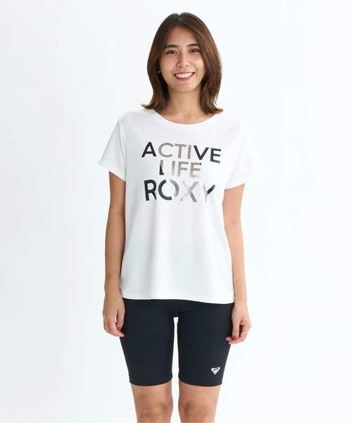 ROXY(ロキシー)の「ACTIVE LIFE TEE/ロキシー水陸両用速乾UVケアフロントプリント半袖Tシャツ(水着)(Tシャツ/カットソー・レディース・ブラック/ミント/グレー/ホワイト・LARGE/MEDIUM/SMALL)」の9枚目の写真