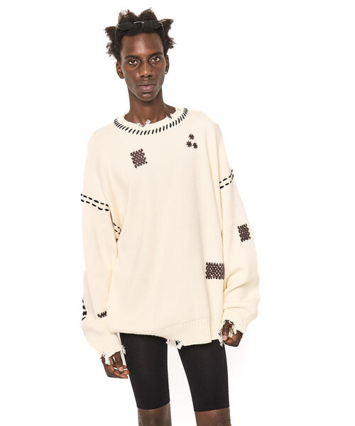 DankeSchon/ダンケシェーン/HAND STITCH KNIT CREWNECK（ニット